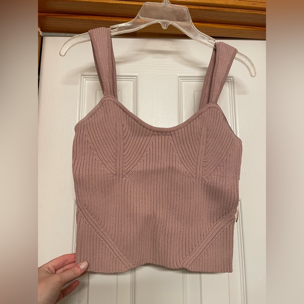 Endless Rose Pink Ribbed Knit Top